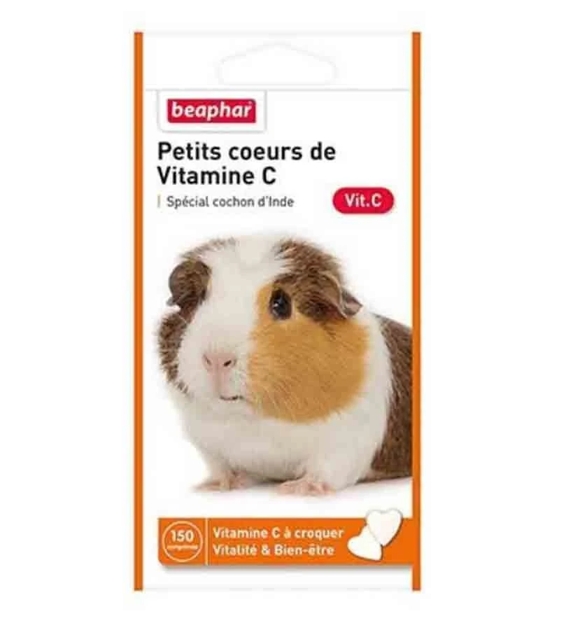 Beaphar Petits Coeurs De Vitamine C Cochon D'inde 150 Cps 1 Beaphar Petits Coeurs De Vitamine C Cochon D'inde 150 Cps