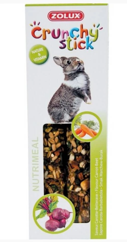 Zolux Crunchy Stick Lapin Carotte / Betterave 115 G 1 Zolux Crunchy Stick Lapin Carotte / Betterave 115 G