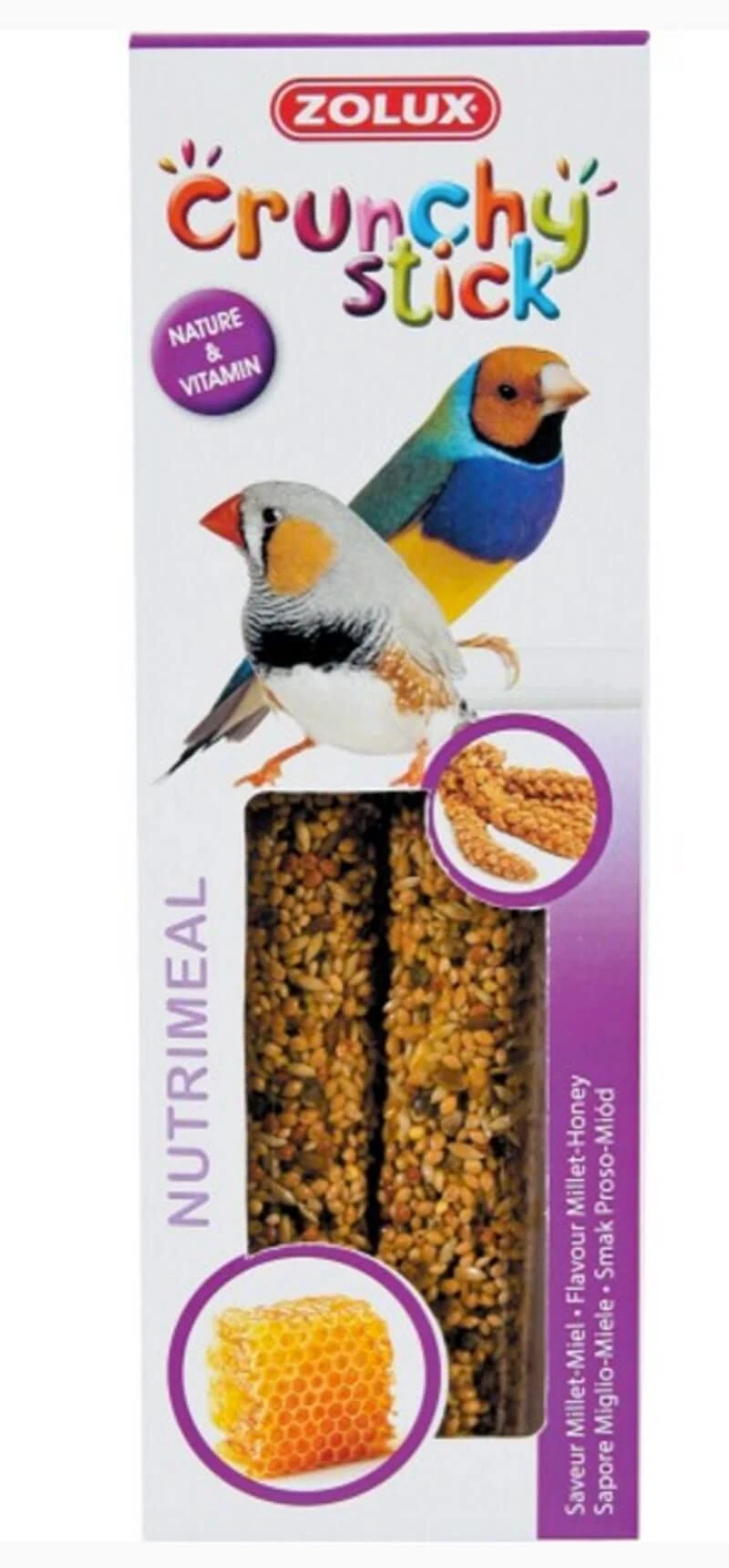 Zolux Crunchy Stick Exotique Millet / Miel 1 Zolux Crunchy Stick Exotique Millet / Miel