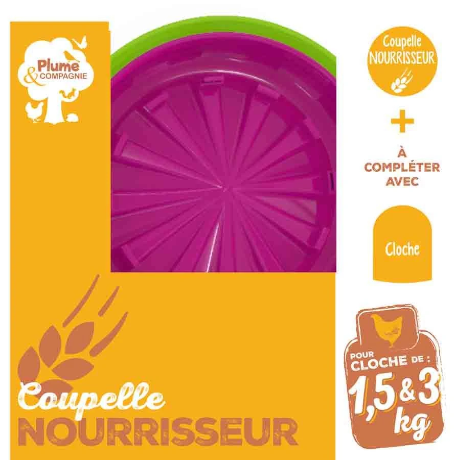 Plume & Compagnie Coupelle Nourrisseur 5 Et 10 Kg 1 Plume & Compagnie Coupelle Nourrisseur 5 Et 10 Kg