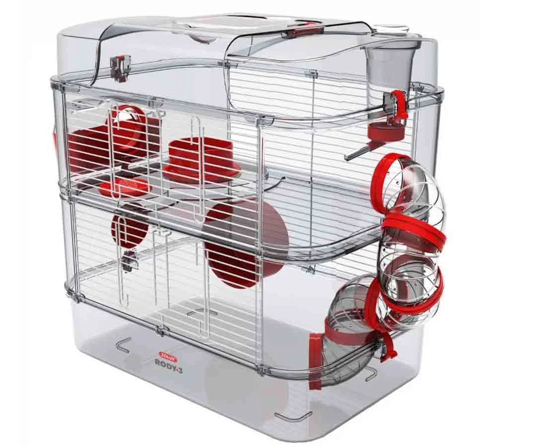 Zolux Cage RODY.3 Duo Rouge 1 Zolux Cage RODY.3 Duo Rouge