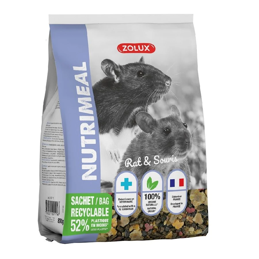 Zolux Nutrimeal Graines Rat/souris 800 G 1 Zolux Nutrimeal Graines Rat/souris 800 G